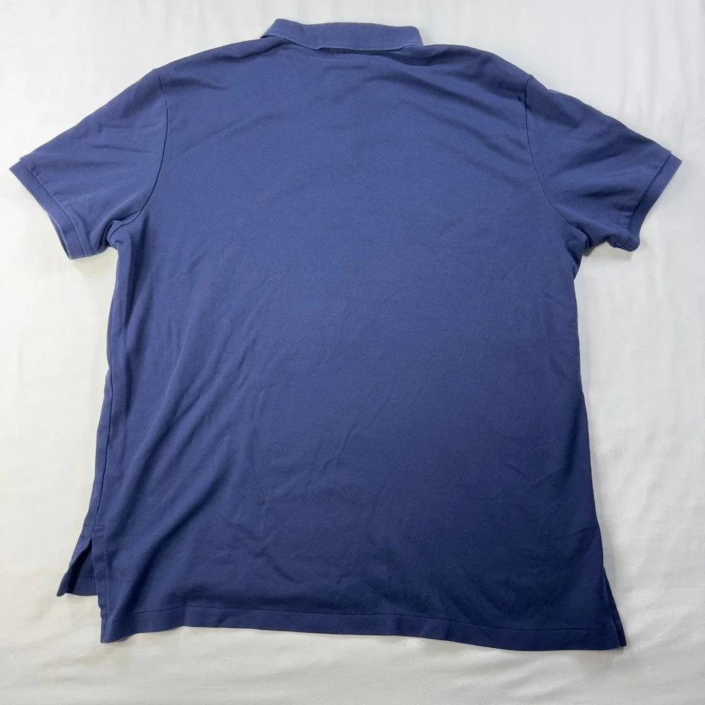 Polo Ralph Lauren Shirt Men's XXL Navy‎ Blue Short Sleeve White Pony SEE DESC.